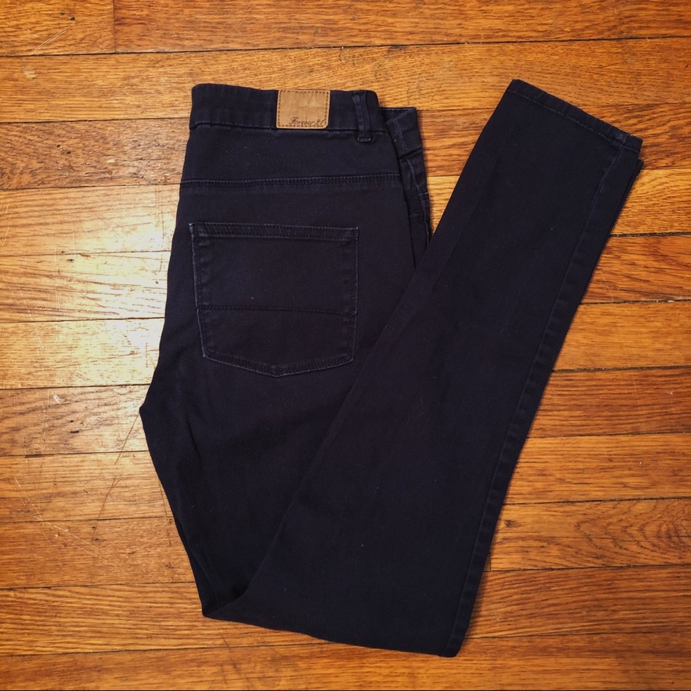 Forever 21 Blue/Black Skinny Jeans Size 27/4
